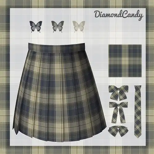 【未命名】收藏页面暗绿格子jk格裙diamondcandy