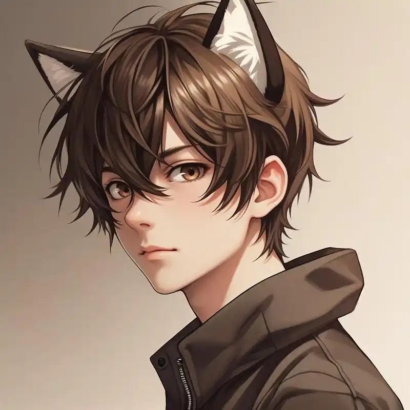 动漫猫耳男生头像93超帅! 动漫风格的猫耳男生头像来啦!