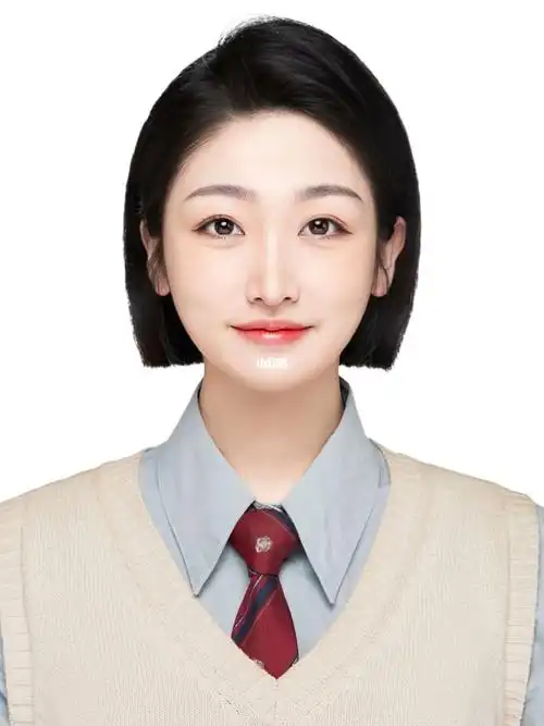 海马体短发证件照