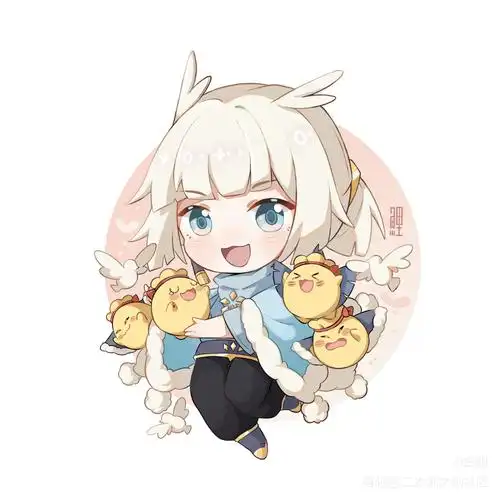 白鸟_光遇光遇白鸟q版绘画作品