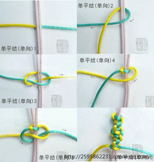 中国结基本结编法图解之 单平结