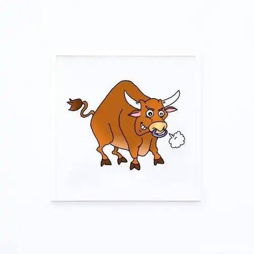 卡通公牛简笔画步骤