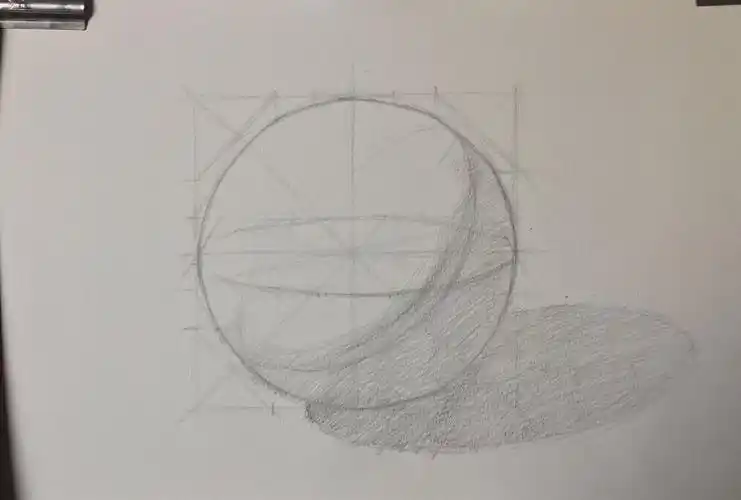 滨湖区老年大学朱军老师素描圆的步骤图