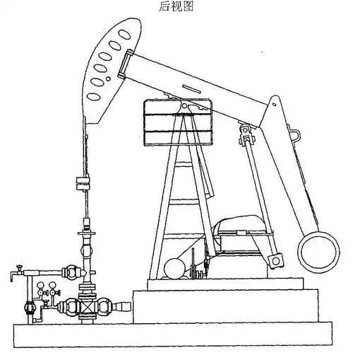 油田磕头机简笔画东营油田简笔画油田井架简笔画简笔画 手绘 线稿
