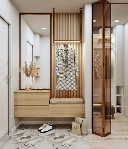 轻奢风格的入户玄关鞋柜设计2