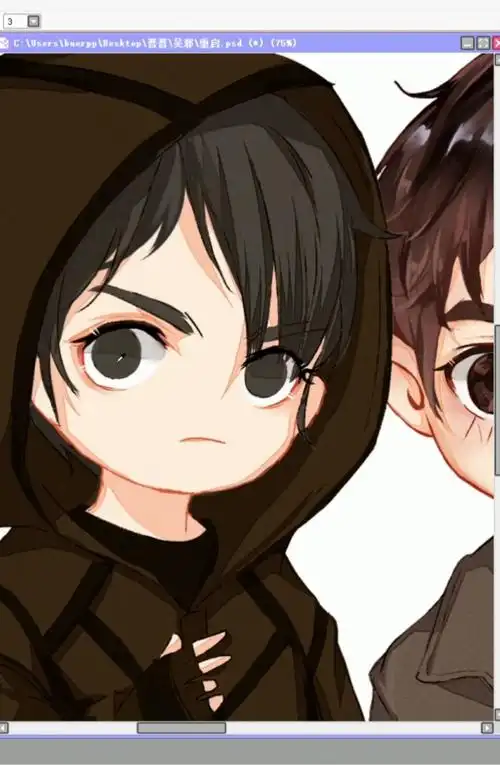 【绘画欣赏】盗墓笔记重启吴邪q版线稿上色