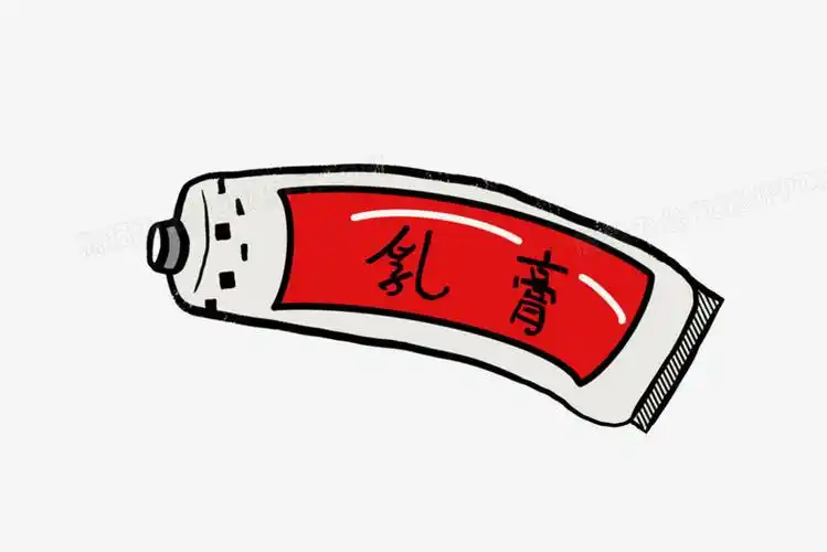 在整个配色上使用多种色彩作为基础色调,设计了一支乳膏,整体呈现卡通