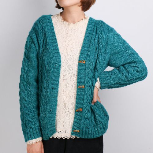 麻花开衫成人毛衣材料包棒针手工编织制作毛线diy南瓜团