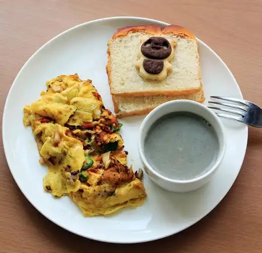 那么能吃的摆摆做的一个人的早餐