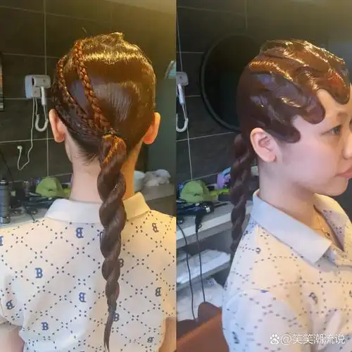 拉丁舞发型分享|编发款