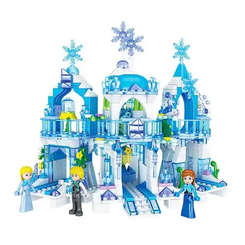 积木女孩子冰雪奇缘2系列爱莎公主梦拼装迪士尼城堡玩具6紫罗兰温莎