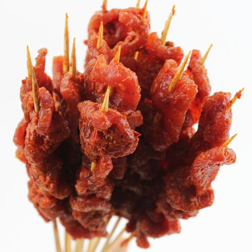 串串牛肉2000g麻辣味火锅串串竹签烧烤菜品麻辣牛肉烧烤食材小串