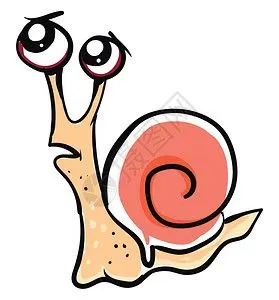 榴莲壳悲伤的蜗牛插图白色背景的矢量插画