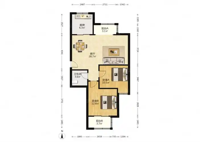 高新区枫林意树南北两室2小业主急售业主急售