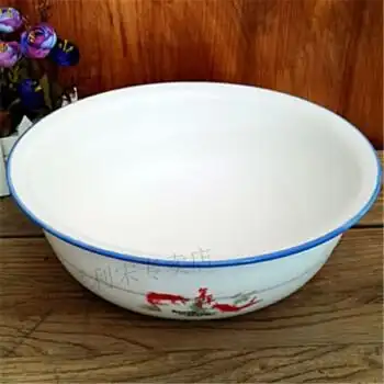 和面发面盆处理瑕疵和面盆 青花瓷揉面盆老式陶瓷面盆 发面盆家用厨房