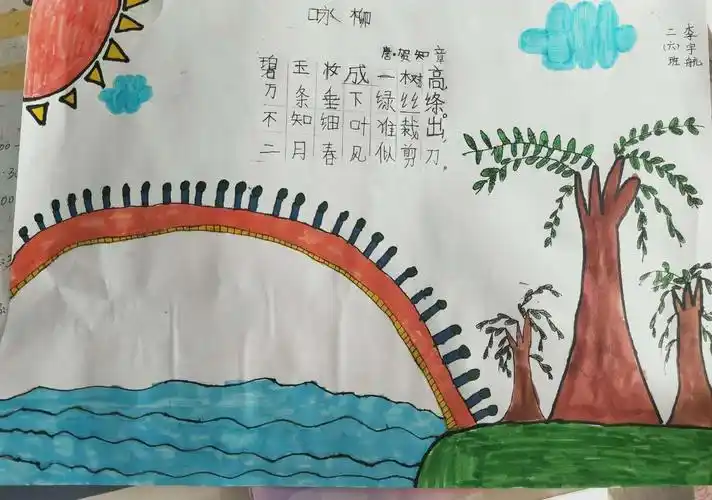 不畏疫情,走进诗般的春天!——二年级古诗配画展一