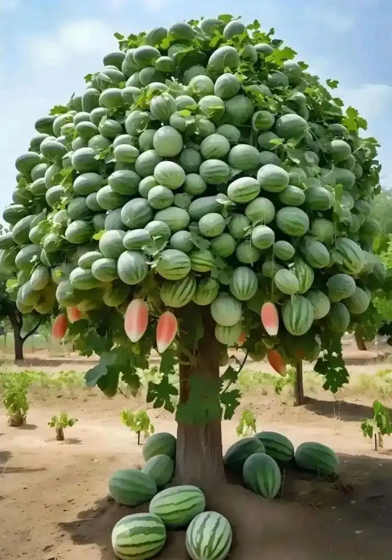 西瓜怎么长在树上呢?