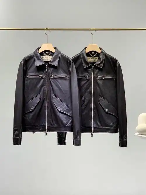 点此购买巴宝莉男款小羊皮便装皮衣十一161677