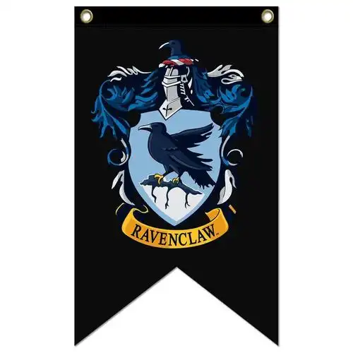125cm哈利波特装饰黑底ravenclaw拉文克劳学院标志旗帜旗帜