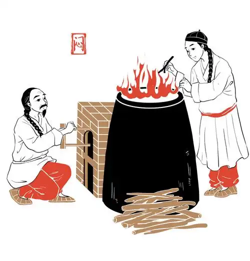 一组古代制药的插画【已商用】|插画|商业插画|小怪物阿麒_原创作品-