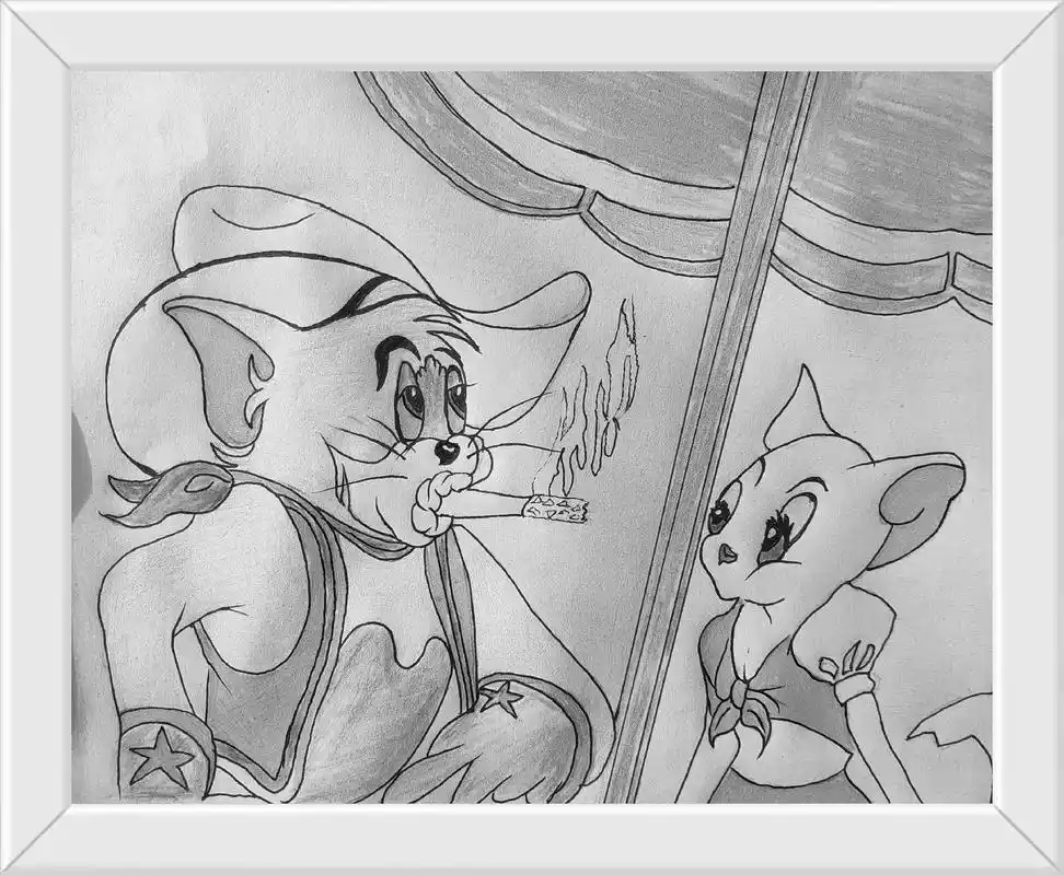 猫和老鼠 #手绘 #简单易学画画教程 #猫 #怎 - 抖音