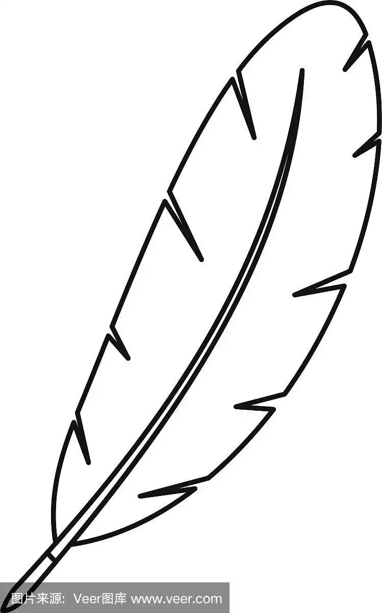 羽毛笔图标轮廓