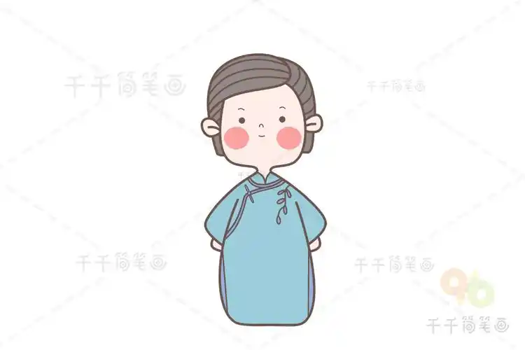 民国时期美男子_古风人物简笔画