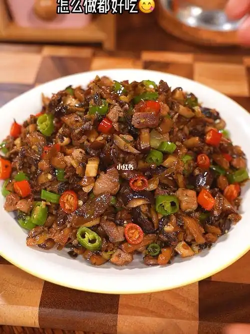 香锅肉沫炒外婆菜