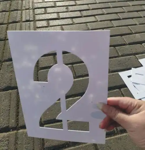 喷漆模板货车放大号喷车位号码数字09字母空心字喷字镂空模具1mm厚pvc