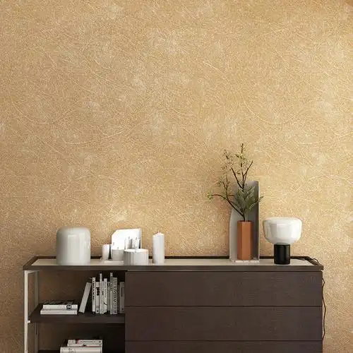 无缝墙布卧室背景墙简约现代客厅壁布蚕丝色书房米素色非墙纸 千岁绿