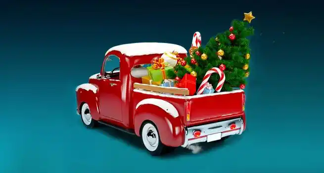 若圣诞老人留守驯鹿改开汽车来见你