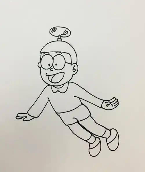 每天一张简笔画 |大雄(内含详细步骤)