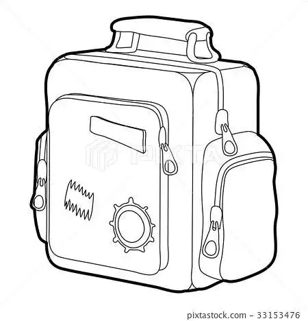 schoolbag的简笔画