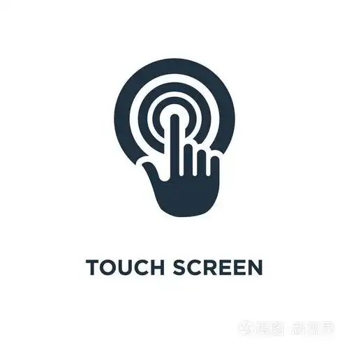 黑色填充矢量图.白色背景上的触摸屏符号.可用于网络和移动