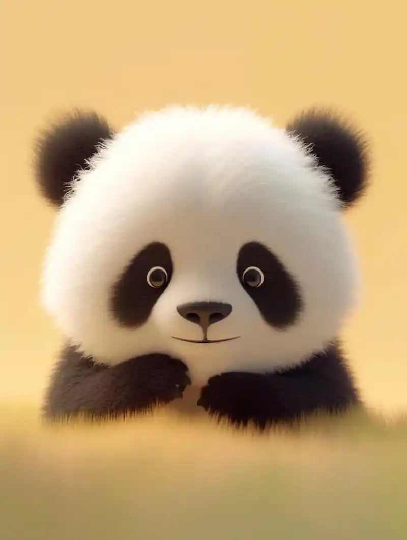 可爱大熊猫呆萌的模样!