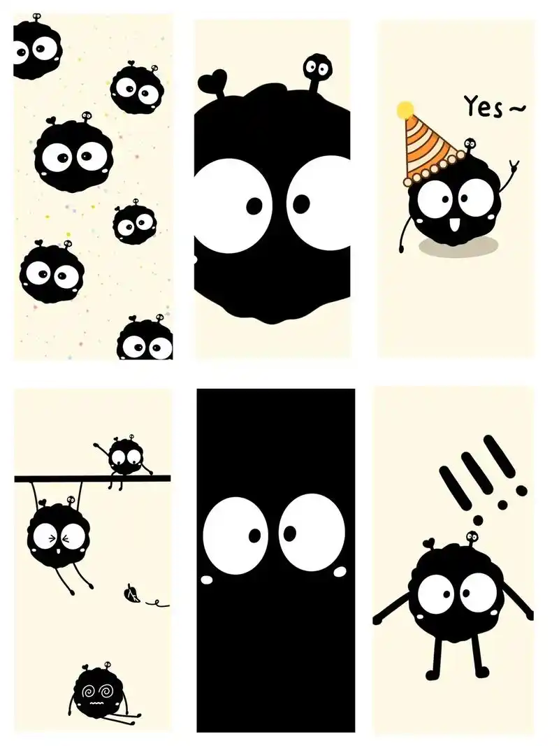 简约可爱风的小煤球【第03期】#我又来送图啦 #简约#壁纸  - 抖音