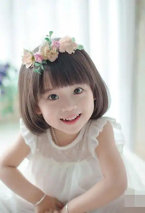 短发女童演出服饰-短发儿童女孩