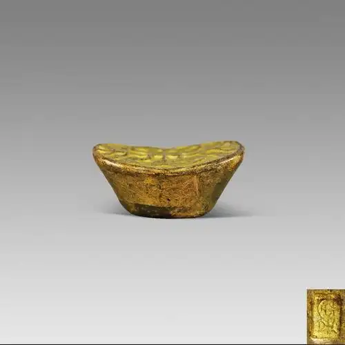 清代风格寿字金锭