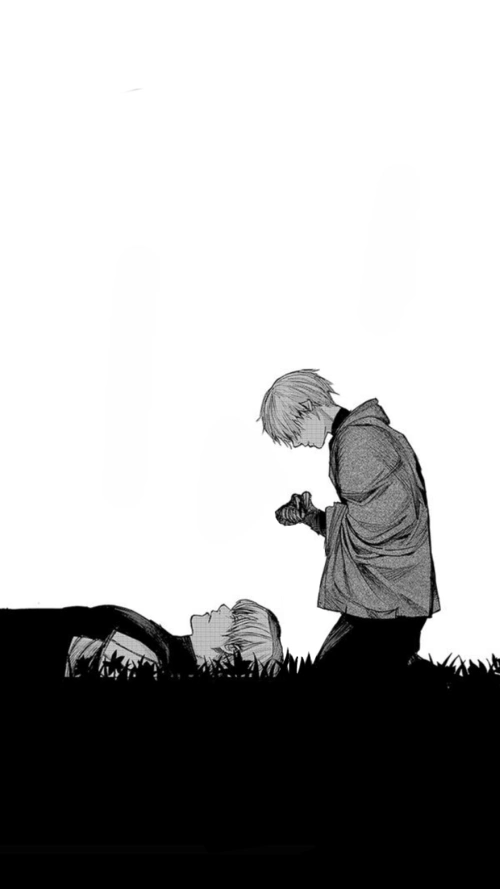 槿自截二次元黑白壁纸头像金木