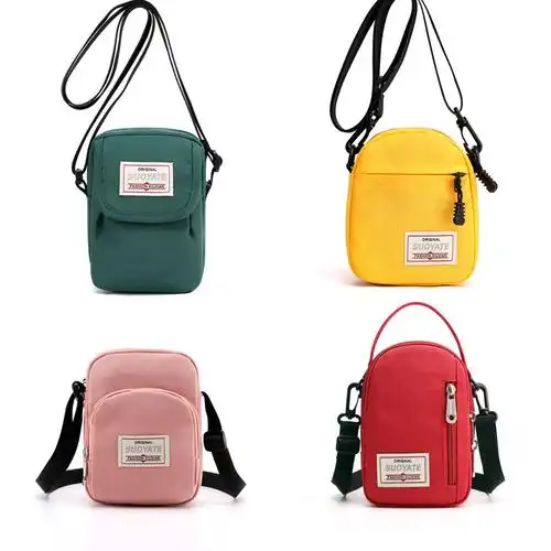 手机背包女斜挎包手机袋子挂脖布袋便携夏天迷你小包包零钱包竖款