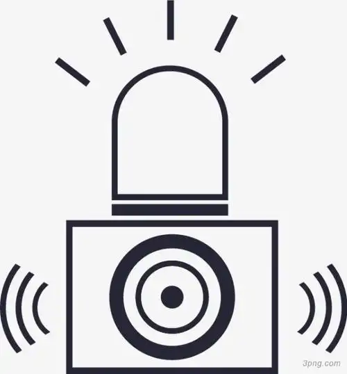 声光报警png素材透明免抠图片装饰效果
