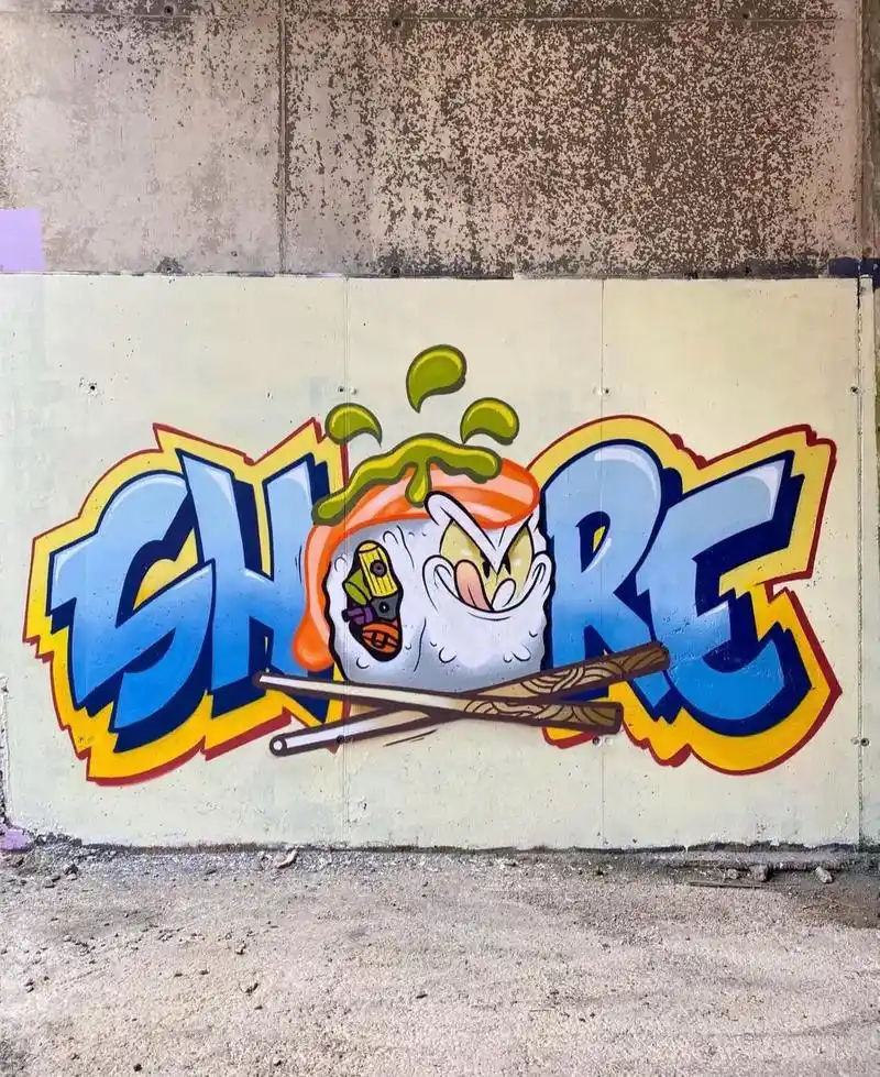 简单干净的可爱街头涂鸦.#广州涂鸦 #涂鸦 #街头涂鸦 #涂 - 抖音