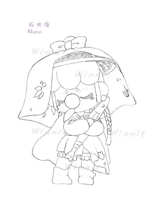 【手绘彩铅盲盒】nanci金钗之年扮大侠/附线稿