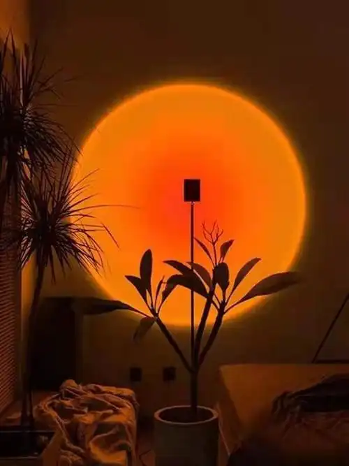 日落灯网红直播间拍照落地氛围灯彩虹黄昏卧室投影灯背景墙夕阳灯