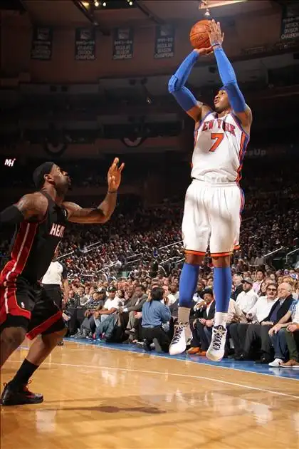 图文:[nba]热火87-89尼克斯 安东尼跳投