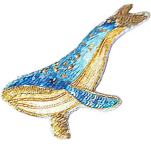 刺绣法式初学者胸针个性材料包刺绣diy鲸鱼图案刺绣