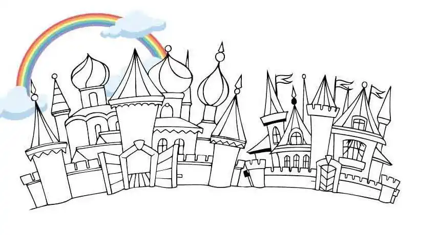 简笔画图片大全城堡的美术简笔画3种简笔画城堡的画法各种城堡的画法