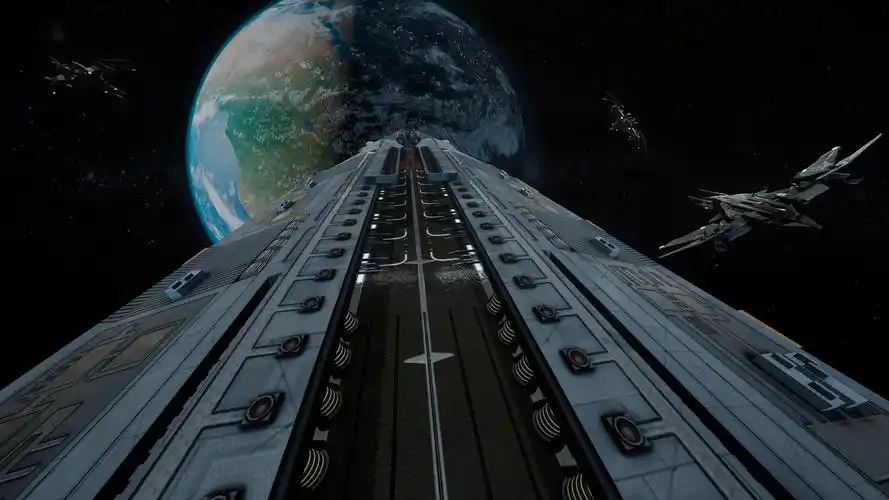 科幻母舰太空船3d模型