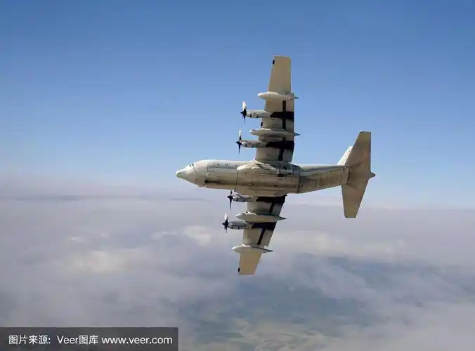 军用运输机,c-130运输机,螺旋桨飞机,天空,灰色