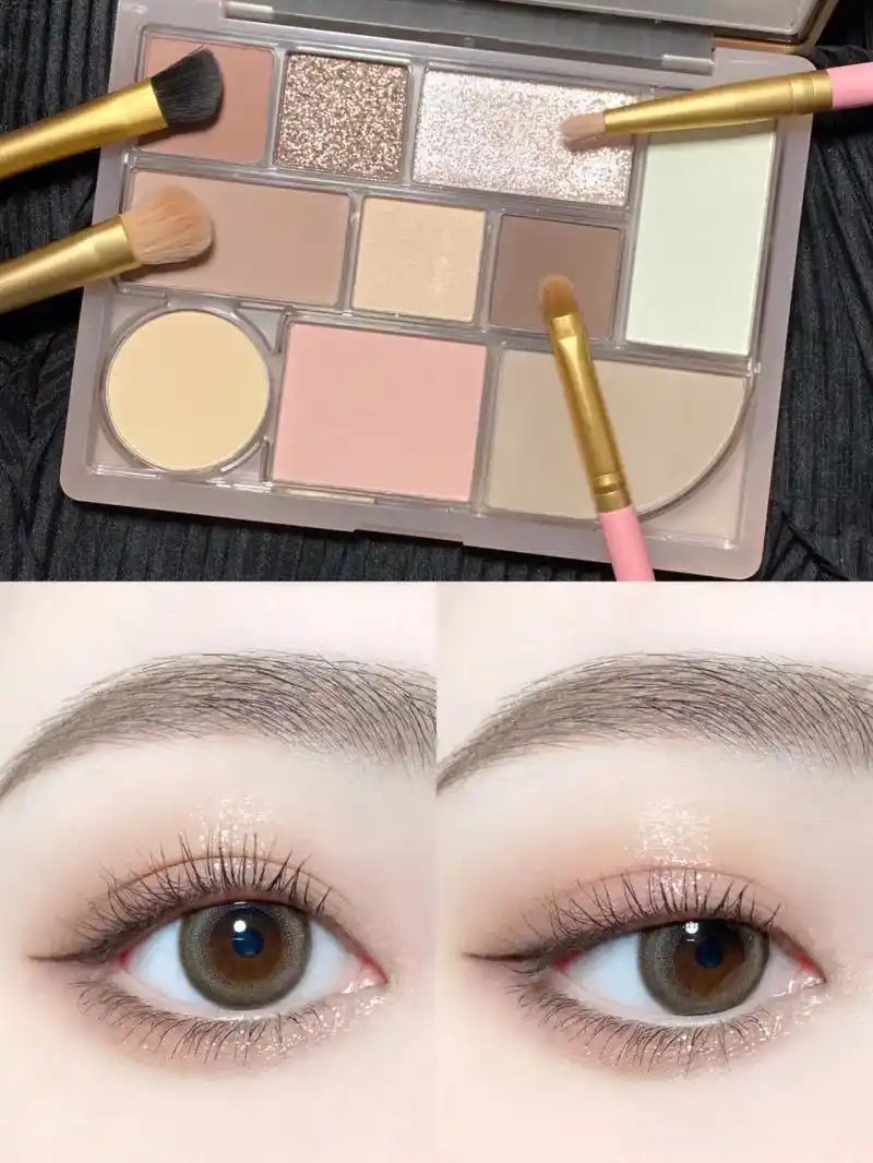 早八通勤妆 氧气感白开水眼妆.#眼妆教程 今天来画朵子的95 - 抖音